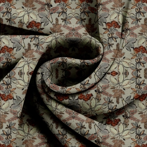 Ткань портьерная с серым акварельным рисунком