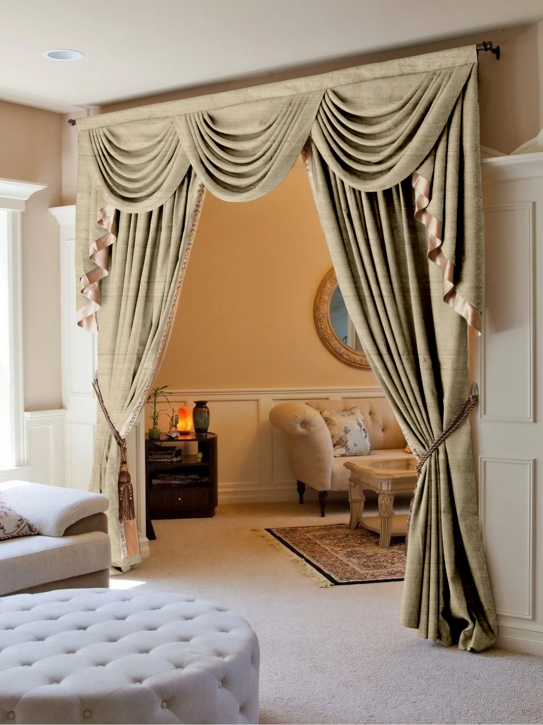 Итальянские шторы из ткани LUXURY 227 ECRU