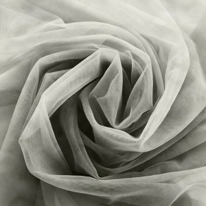 Тюлевая ткань однотонная белая