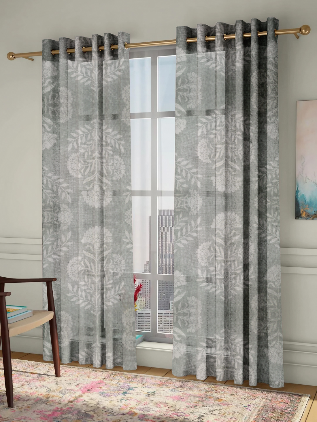 Занавески из ткани MARIGOLD BLUE STONE