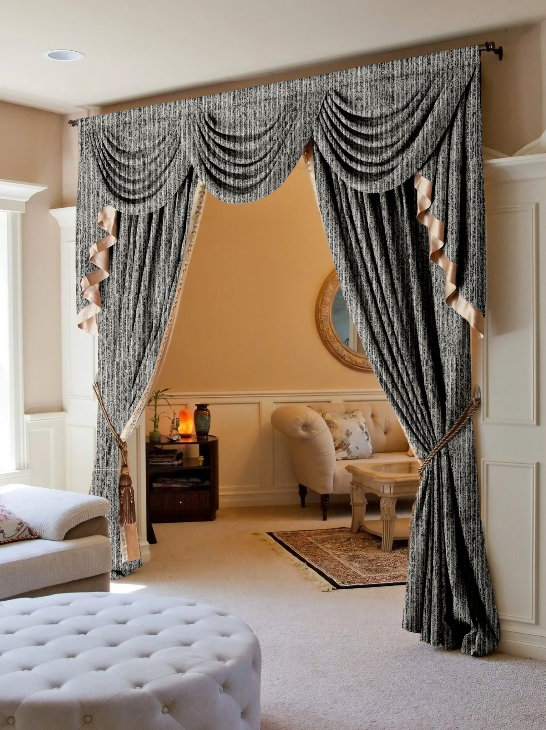 Итальянские шторы из ткани Asanga Linen