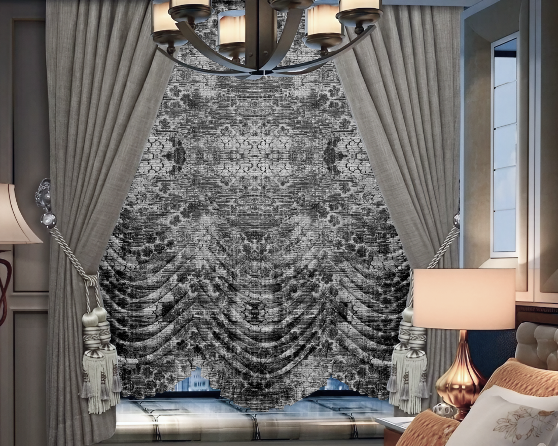 Французские шторы из ткани Svartso Charcoal