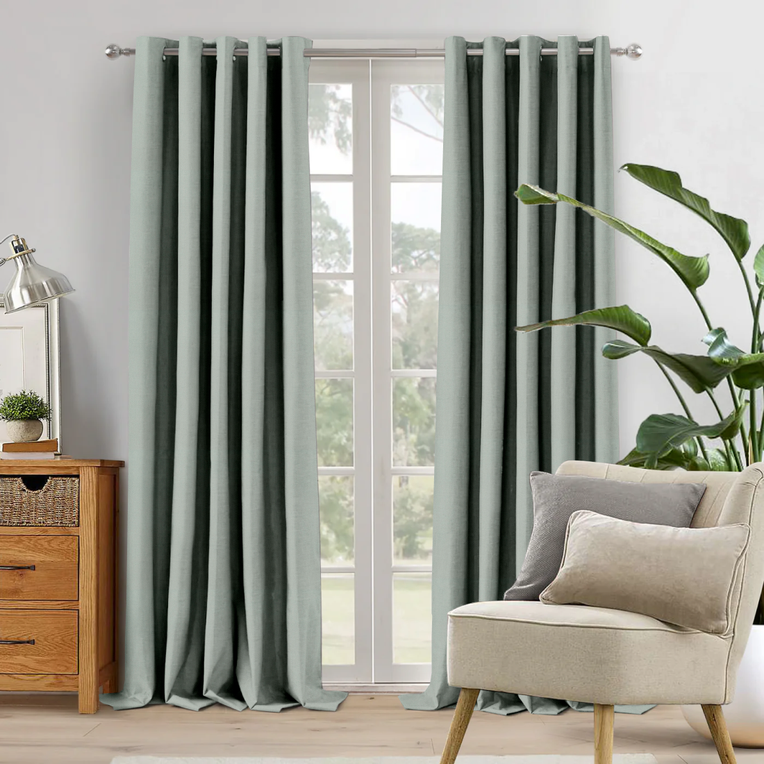 Классические шторы из ткани Polywool 20