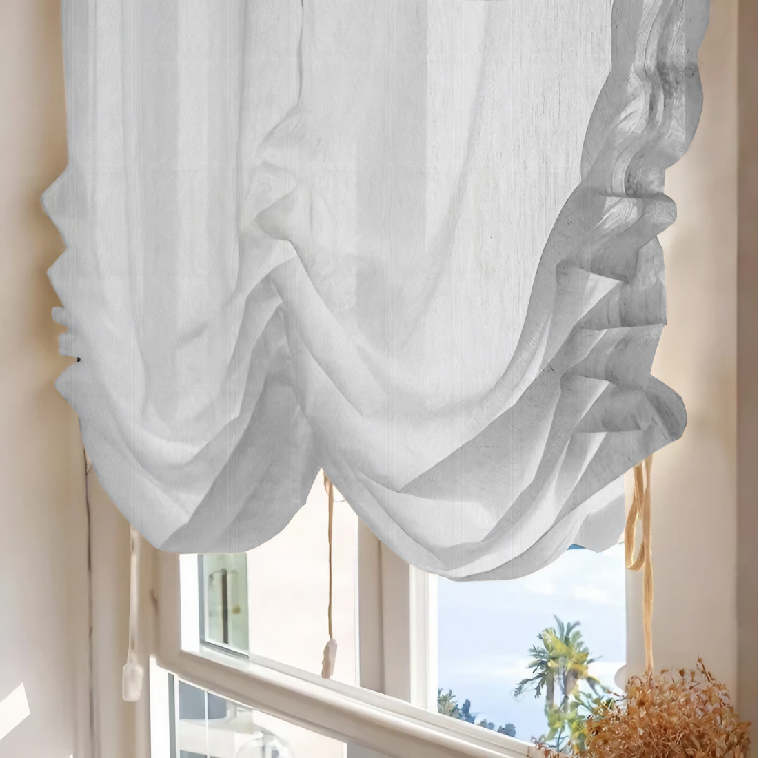 Австрийские шторы из ткани BISHOPTON CREAM