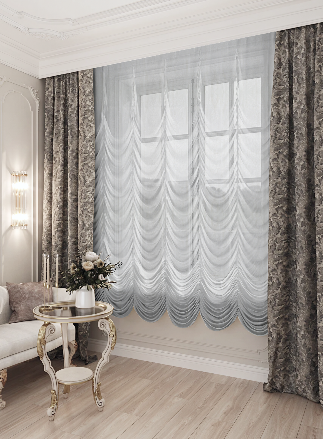Французские шторы из ткани BISHOPTON CREAM