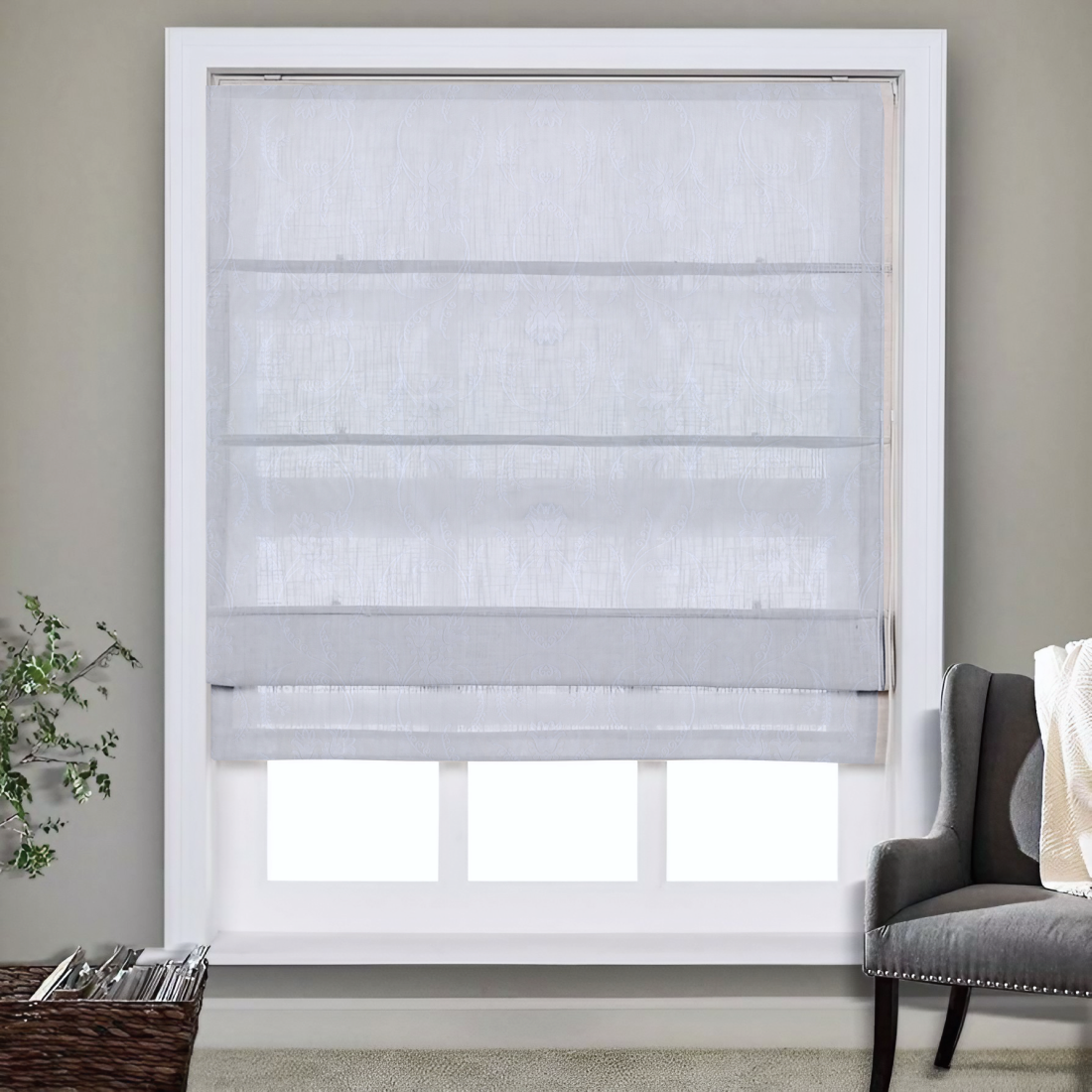Римские шторы из ткани GLENIFFER WHITE