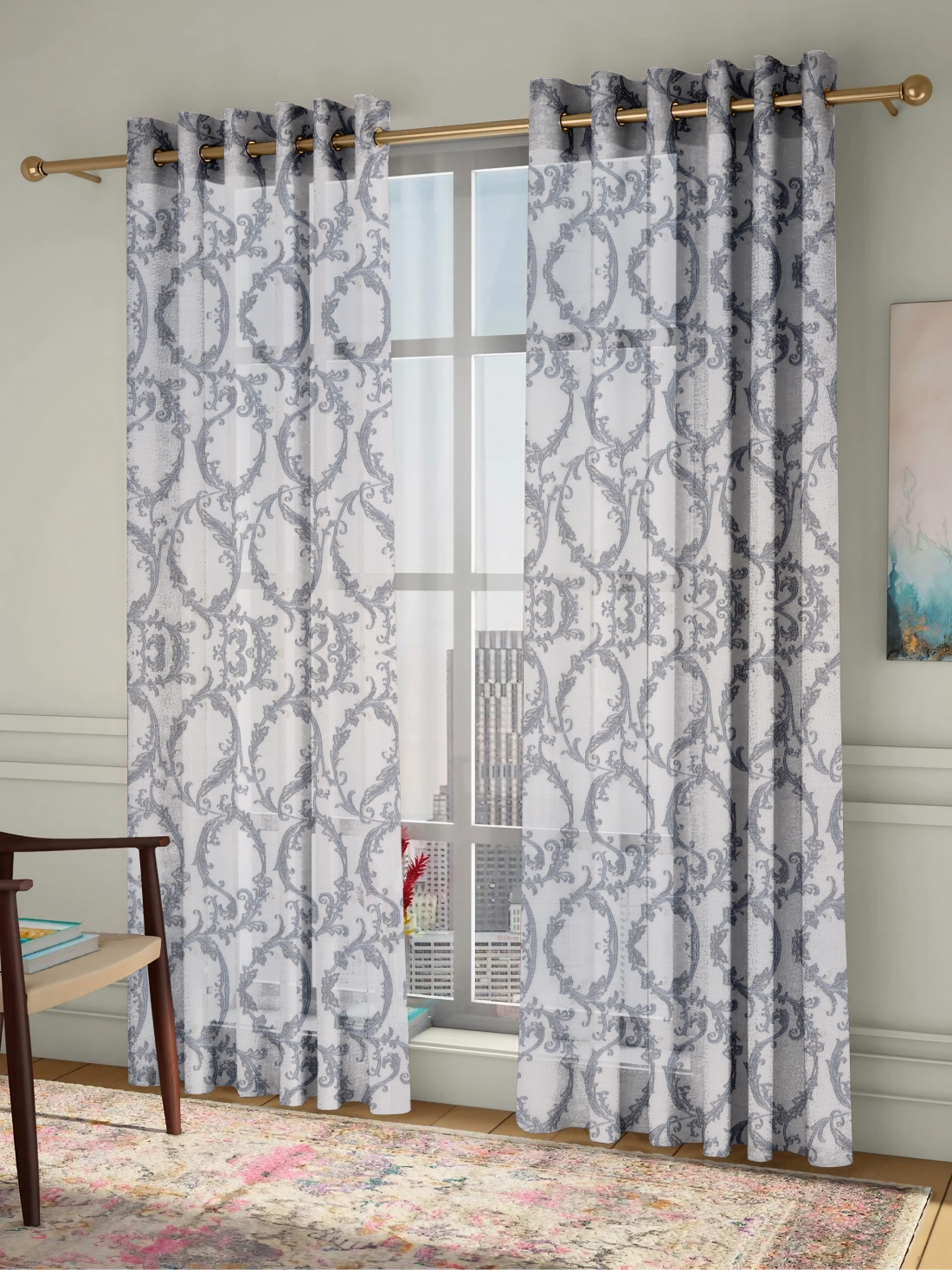 Занавески из ткани LEVERN DARK GREY