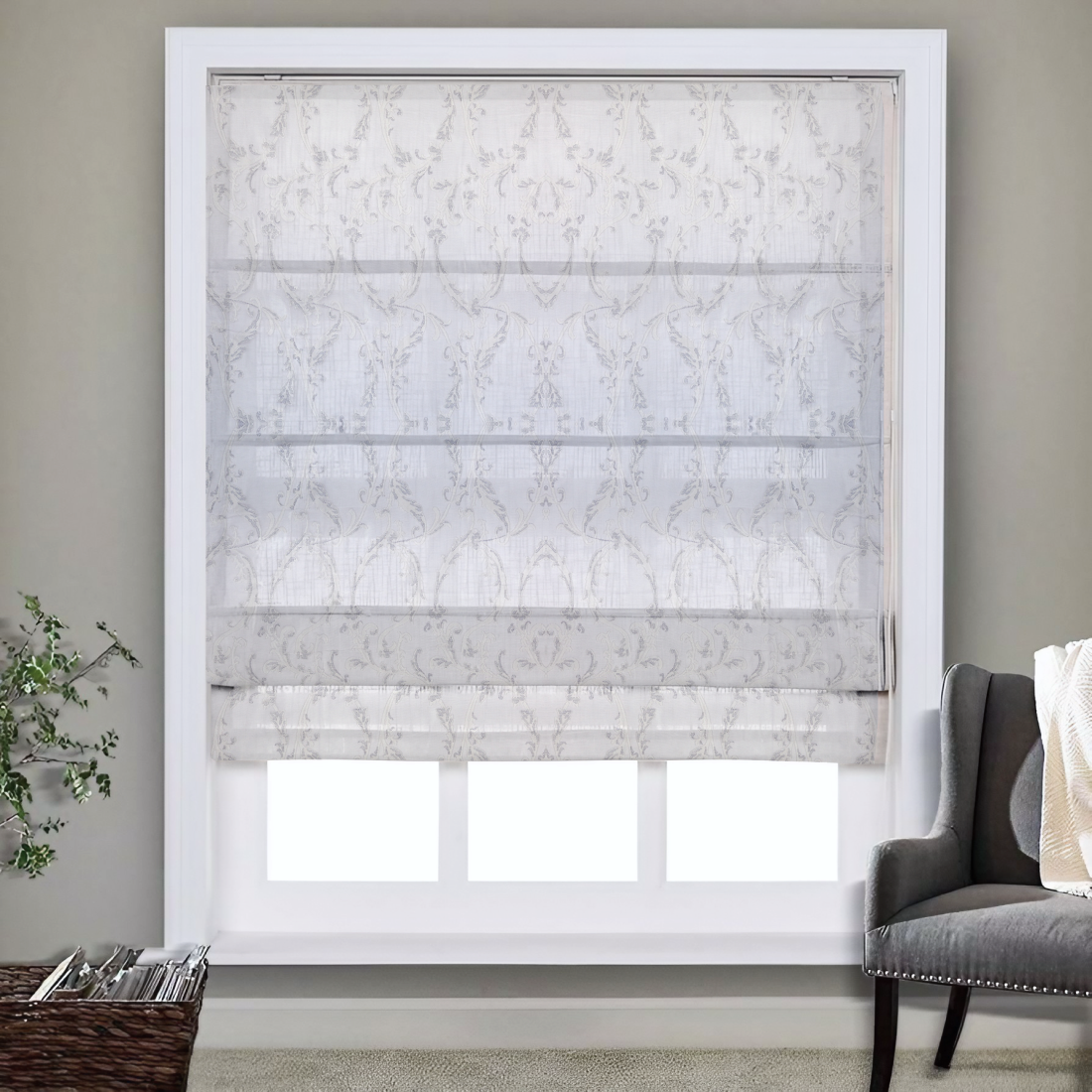 Римские шторы из ткани LEVERN LIGHT GREY